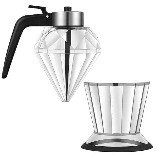 Olivenölspender aus Glas, für die Küche, mit Ständer 1
