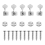 5Pcs Guitar Accessory Tuning Keys Pegs for 5 Strings Bass Silver 1