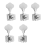 5Pcs Guitar Accessory Tuning Keys Pegs for 5 Strings Bass Silver 4