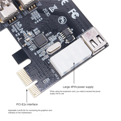 Κάρτα καταγραφής βίντεο PCI-E 1X 1394 4 θυρών DV HD Κάρτα Firewire 2