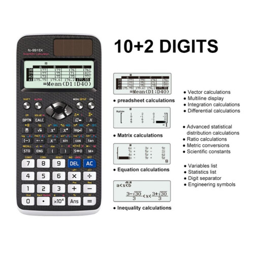 Calculadora científica FX-991EX 552 funciones Calculadora funcional A 1