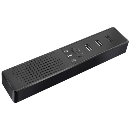 Computerluidsprekers met microfoon en USB-hubs voor videoconferenties