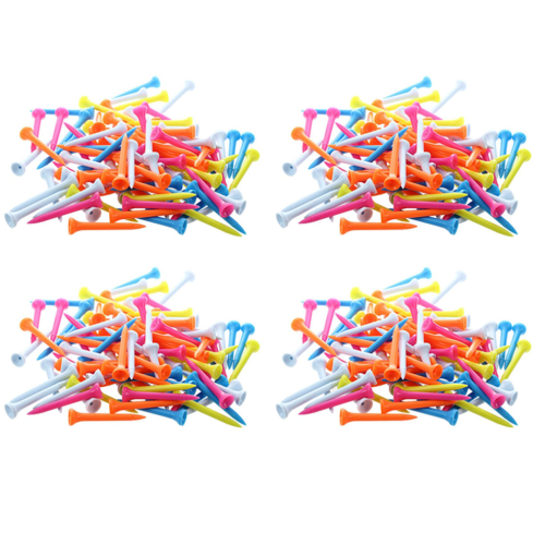 100 Pcs Golf Tees 54mm Plastic Mixed Color
