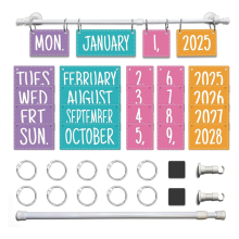Set di calendari da bacheca per la classe, calendario a fogli mobili colorato
