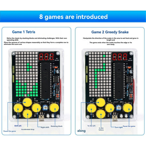 DIY Game Kit Game Console Electronic Soldering Kit Shell 2
