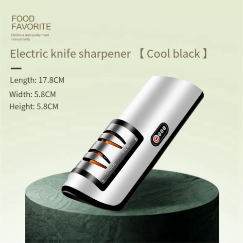 Electric Knife Sharpener Automatic Adjustable Kitchen Tool Orange 2