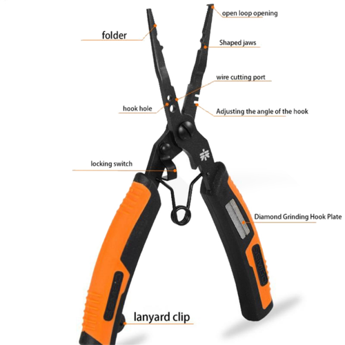 Fishing Pliers with Hook Sharpener Fishing Split Ring Pliers 1