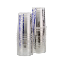 20 oz (600 ml) Einweg-Mischbecher aus flexiblem, transparentem Kunststoff mit Skala