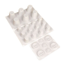 Silikonformen für Mousse-Torten, Schokolade und Fondant, 3-teilig