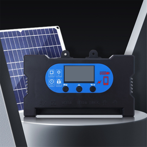 Controlador de carga solar de 100 A, controlador de panel PWM, panel solar 1