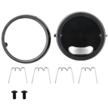 Carcasa para faros delanteros de motocicleta de 5,75 pulgadas, color negro