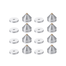 Juego de 8 patas para soporte de altavoz, almohadillas para los pies, clavos cónicos para el suelo,