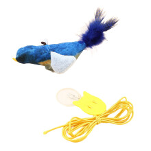 Katzen-Vogel-Spielzeug, Spatz-Teaser, realistisches-Blau