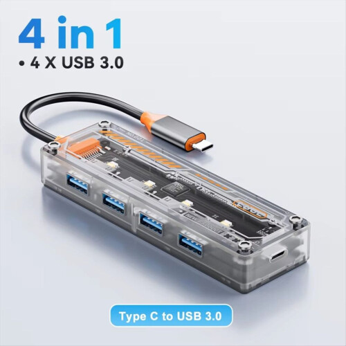4-in-1 Hub-Dockingstation mit 5 Gbit/s High-Speed-Typ-C-Splitter-Adapter 1