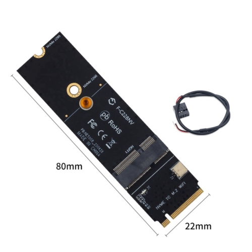 Adattatore wireless M.2 A+E Key Slot a M.2 M Key Wifi Bluetooth 2