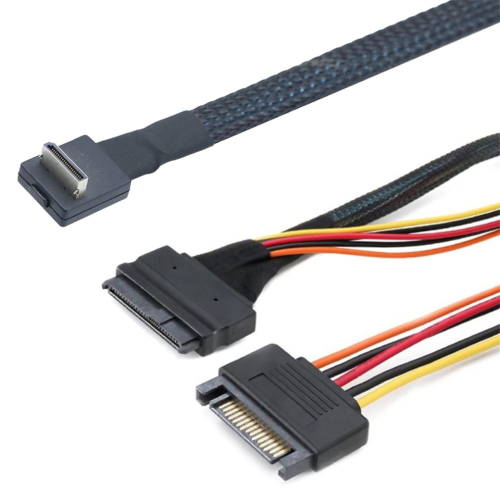PCIE Oculink SFF-8611 4I 90 astetta U.2 SAS SFF -sovitinkaapeli 1M 2