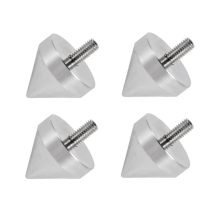 4 stuks aluminiumlegering luidsprekerstandaardvoetjes/conusvormige vloervoetjes/spijkers M10