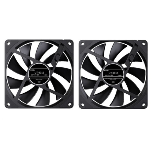 2 ventole per case computer da 92 mm, 4 pin, PWM, ad alto flusso d'aria, per raffreddamento.