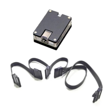 Cavo di alimentazione per HDD SSD SATA da 12 V CC 5,5x2,5 mm a 12 V 5 V, adattatore rigido 4SATA