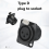 Type D-stekker naar 3-pins XLR-aansluiting adapterconnector 3