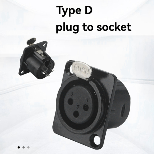 Type D-stekker naar 3-pins XLR-aansluiting adapterconnector 2