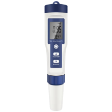Penna misuratrice digitale 5 in 1 di pH, TDS, EC, salinità e temperatura.