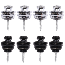 8-teiliges Set rutschfester, stoßfester Metallgurte für E-Gitarre und Bass