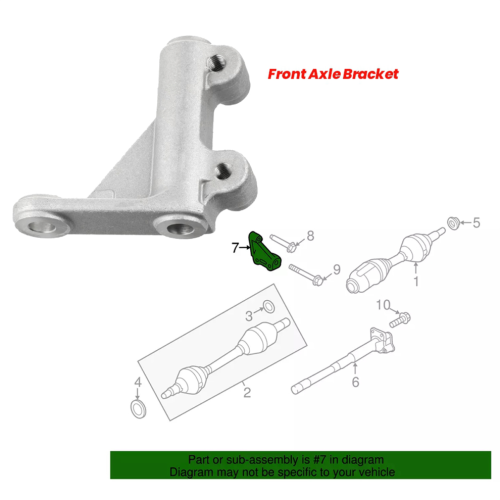 Soporte de eje delantero DB5Z-3K305-B para Explorer Taurus Flex 2