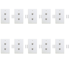 1 plaque murale Ethernet 2 ports, prise murale RJ45 femelle-femelle Cat6