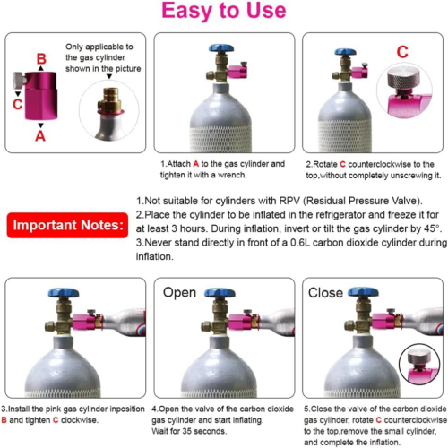 CO2-navuladapter voor Duo/Crystal 3.0 Quick Connect CO2-cilinder 2