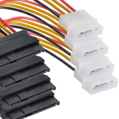 PCIE SAS 4.0 SFF-8654 4i Host σε 4X SFF-8482 με καλώδιο τροφοδοσίας 4P 1