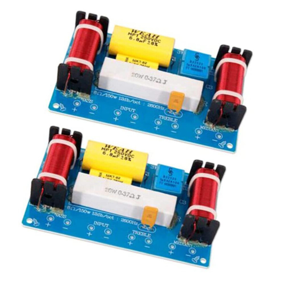 2 Pieces 338 3Way Audio Frequency Divider Treble Midrange Bass Crossover Speaker Filter For 8 Speakers Diy Ref: 5492 9426802126297