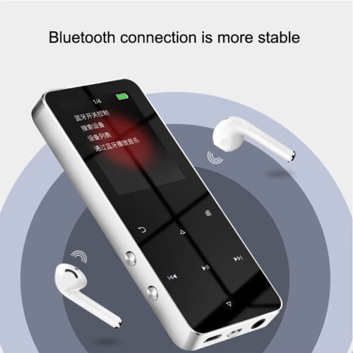 Bluetooth MP3 Player 8G HiFi Υποστηρίζει Κάρτα, Ενσωματωμένο Ηχείο - Ασημί 1