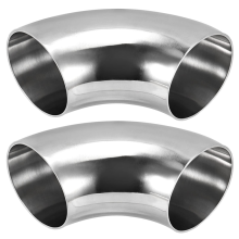 Lot de 2 coudes à 90 en acier inoxydable 304 de 3 pouces