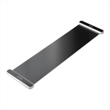 Tappetino da yoga scorrevole per interni, ideale per allenamento di pattinaggio, 180 cm, nero.
