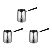 Smeltpot met lange steel voor kaarsen, zeep en wax, metalen kan, 350 ml