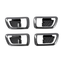 4 piezas de fibra de carbono para la cubierta del panel del cuenco de la manija interior de la puerta