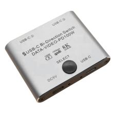 Commutateur/répartiteur USB-C bidirectionnel 8K 60 Hz