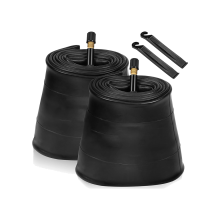 Lot de 2 chambres à air 20x4.0 pour fat bike avec valve AV 32 mm, chambres à air pour vélo