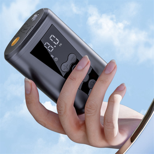 Pompa ad aria digitale con luce LED, gonfiatore wireless, compressore d'aria 2