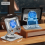 Multifunctional tablet cooling fan stand desktop foldable adjustable 2