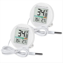 Termómetro para refrigerador (paquete de 2) con sensor externo