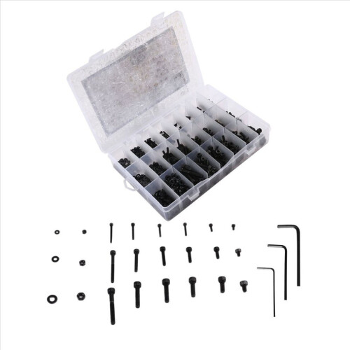 Kit de 1080 tornillos de cabeza hueca hexagonal M2 M3 2