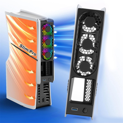 For Slim/Pro Cooling Fan with LED Light Quiet 1