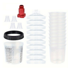 Vaso de pintura desechable de 600 ml con conector externo de 16 x 1,5 mm