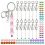 84Pcs Beadable Keychains Set with Silicone Beads 1