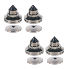 4 stuks 28x25mm luidsprekerstandaardvoetjes/voetjes van puur koper, zwart