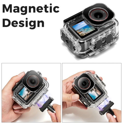 Magnetic Waterproof Case for Action 5 Pro 4 3 Underwater 2