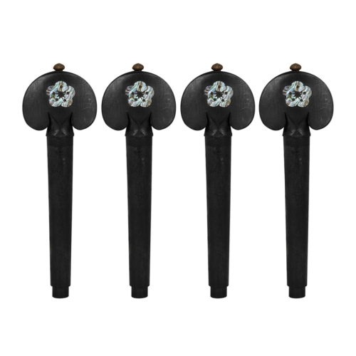 Cello Ebony String Shaft Hand-Carved Abalone Shell Cello Tuning Knob 1