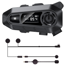 Casque Bluetooth pour moto, casque Bluetooth avec microphone intégré